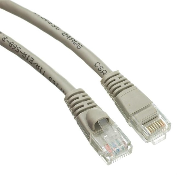 Cable Wholesale Cable Wholesale 10X6-02103 Cat5e Gray Ethernet Patch Cable; Snagless & Molded Boot - 3 ft. 10X6-02103 - main
